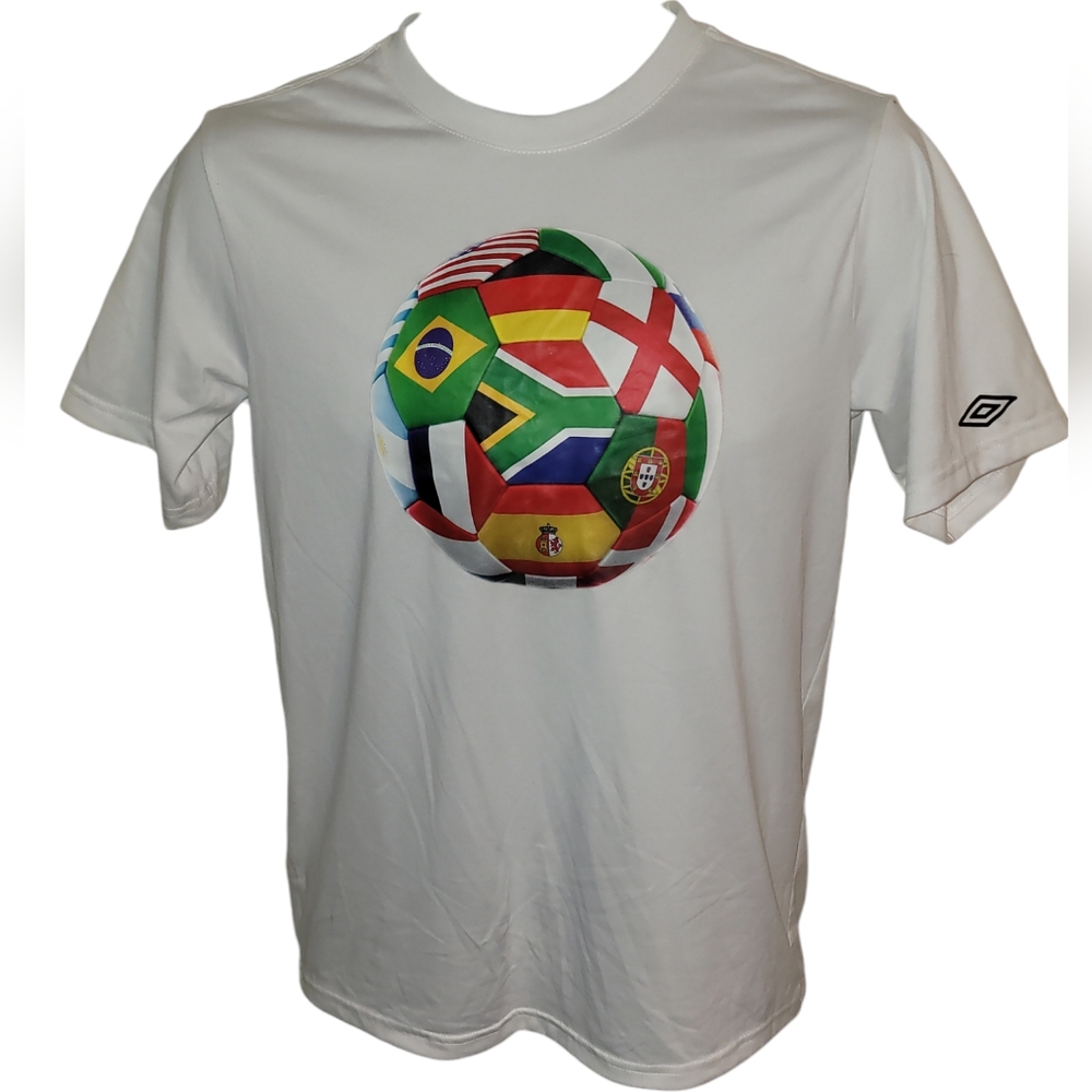 Umbro WORLD CUP Soccer Football Shirt Performance Dry Fit Tee Mens Large
